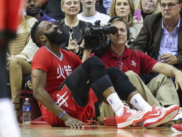 Harden questionable Friday after spraining ankle; Beverley also questionable