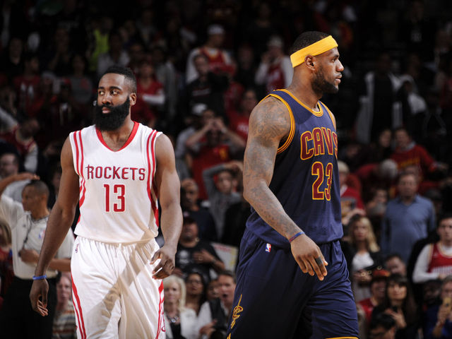 VIDEO: Harden, LeBron simultaneously try, fail to draw foul
