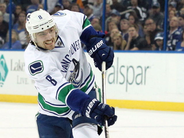 VIDEO: Unfortunately placed ad mocks Canucks' Tanev after hit