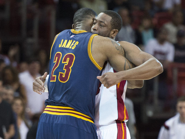 PHOTOS: Heat's Wade follows fan on Twitter after he photoshops him in Cavs jersey