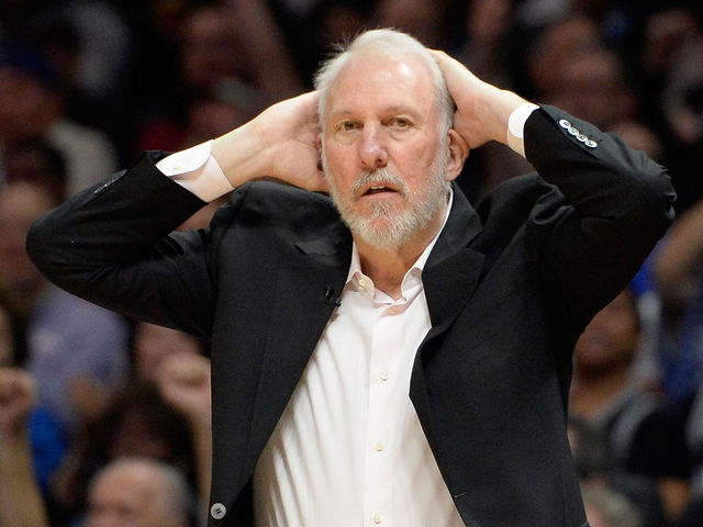 PHOTO: Popovich won't let Spurs eat postgame meal, gives it to media