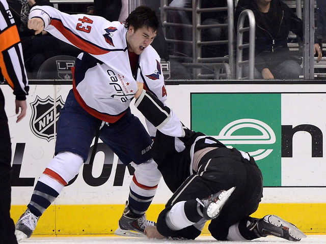 Capitals' Wilson would love to 'drop the gloves and grab Letang'