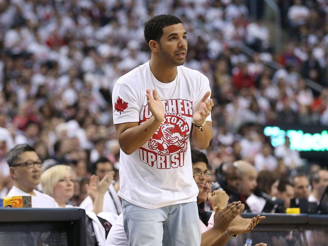 Watch: Drake hits another half-court shot while lying down