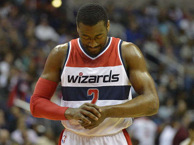 Wizards' Wall sits out Game 2 vs. Hawks with 'really bad' sprained wrist