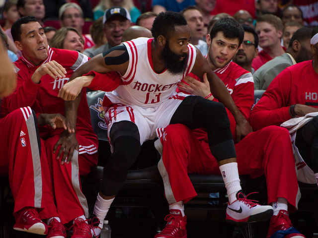 Harden on sitting during Rockets' comeback: 'I was a cheerleader'