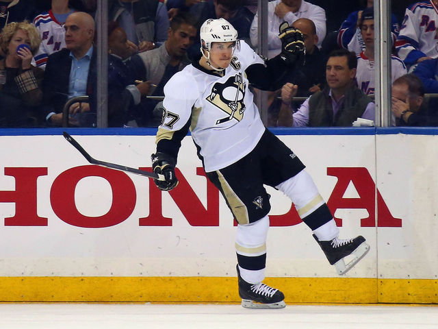 Crosby strikes twice as Penguins even series with Rangers