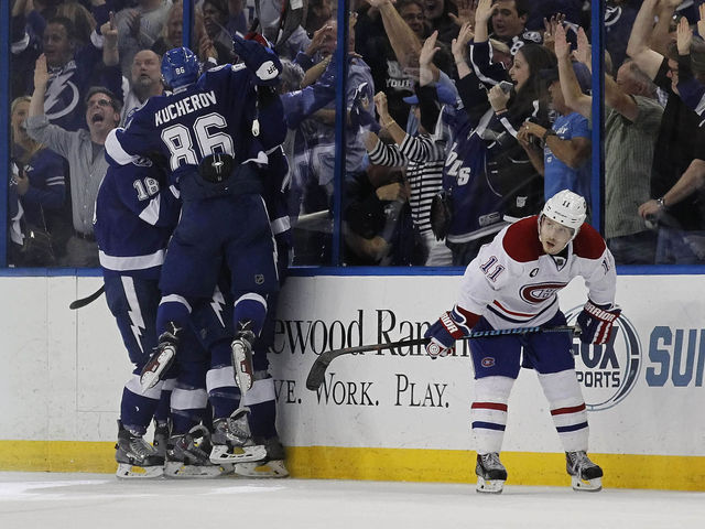 Last-second goal gives Lightning 3-0 series lead over Canadiens