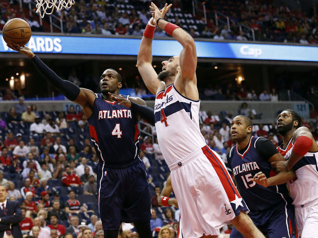 Hawks withstand flurry from Wizards, Beal to tie series at 2