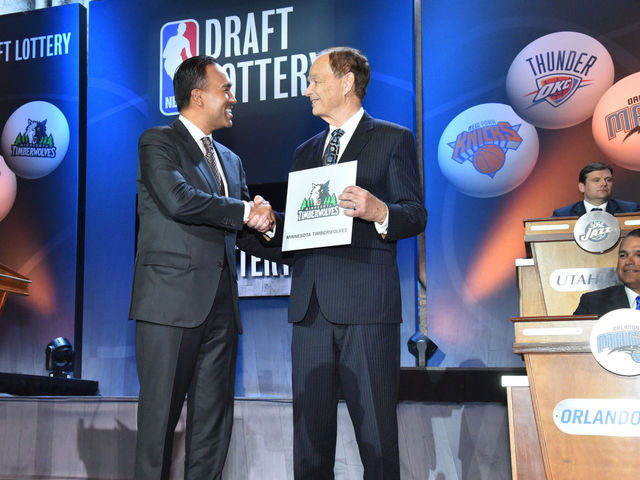 NBA Draft Lottery: Wolves to pick 1st, Lakers 2nd, 76ers 3rd, Knicks 4th