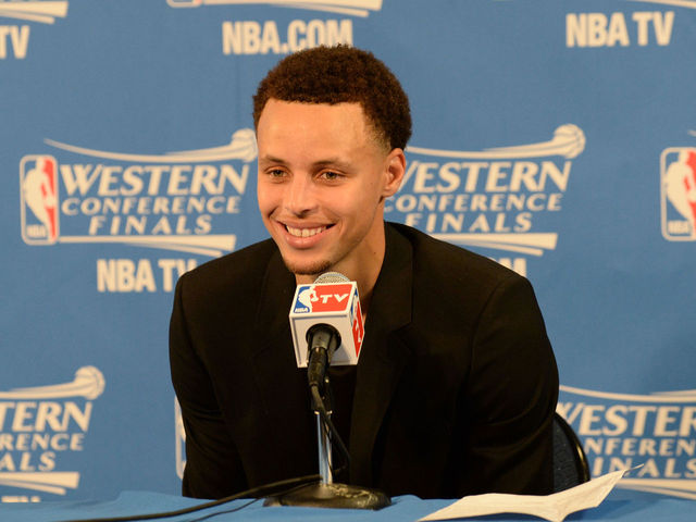 VIDEO: Steph Curry's daughter is the press conference MVP