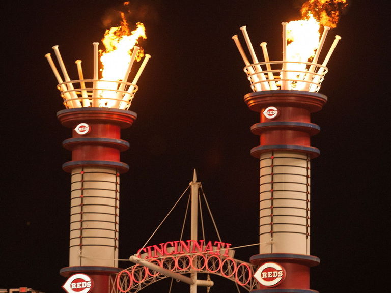 Photos: Smokestack Catches Fire During Reds Game - LINK nky