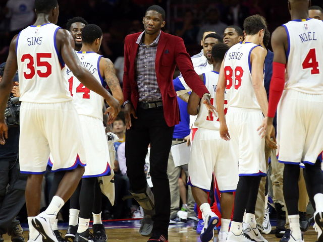 76ers' Embiid suffers setback with injured right foot