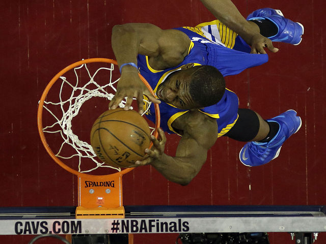 NBA Finals: Festus Ezeli wins feats of strength with putback and-1 (VIDEO)