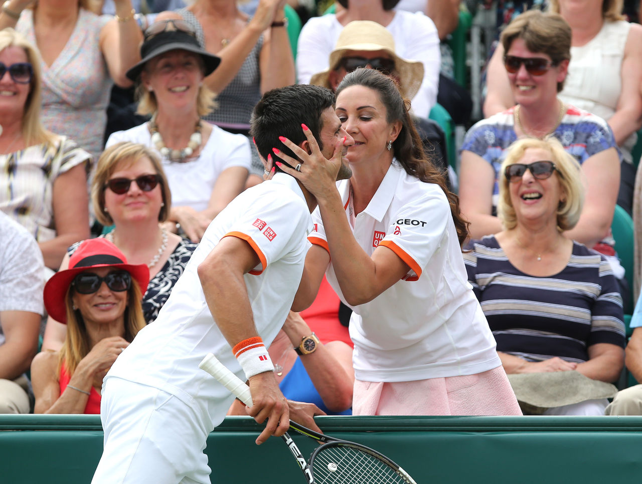 Photos Novak Djokovic Strips Gets Kiss From Female Fan After Pre Wimbledon Match