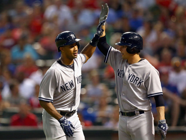 Surging Yankees score 21 unanswered runs in blowout win over Rangers