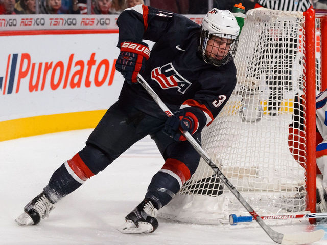 VIDEO: USA's Matthews goes around Finnish defense for backhand goal at NJEC