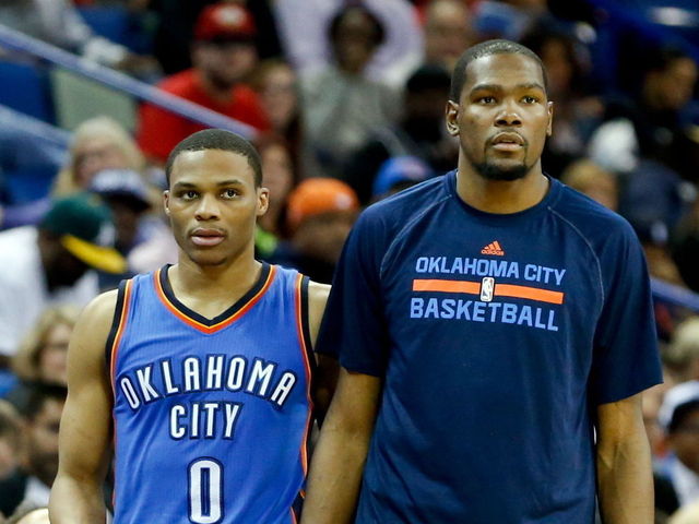 Kevin Durant's season goal: 'Not get cussed out by Russell Westbrook'