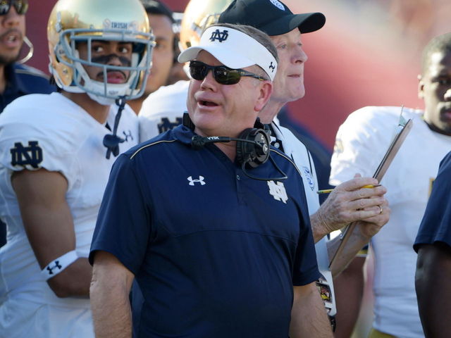 ESPN host thinks Brian Kelly's sideline actions were race-based
