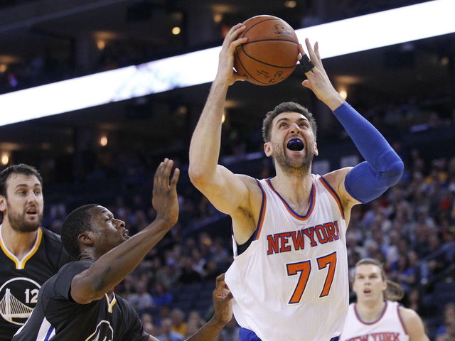 Nets' Bargnani hoping to play for Italy Wednesday after suffering calf injury