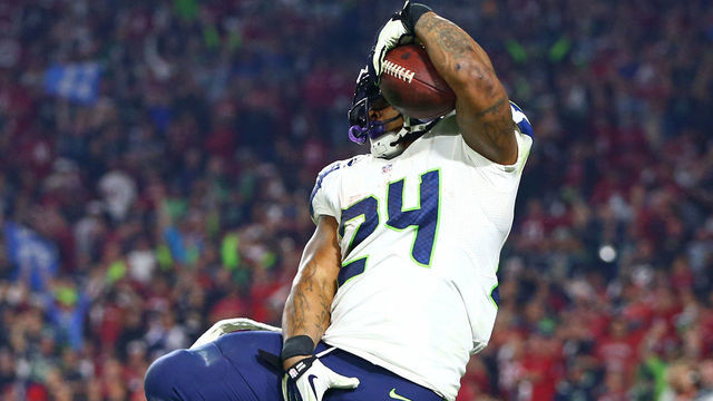 Watch: Marshawn Lynch discusses grabbing his 'ding-ding sauce' on 'Conan'