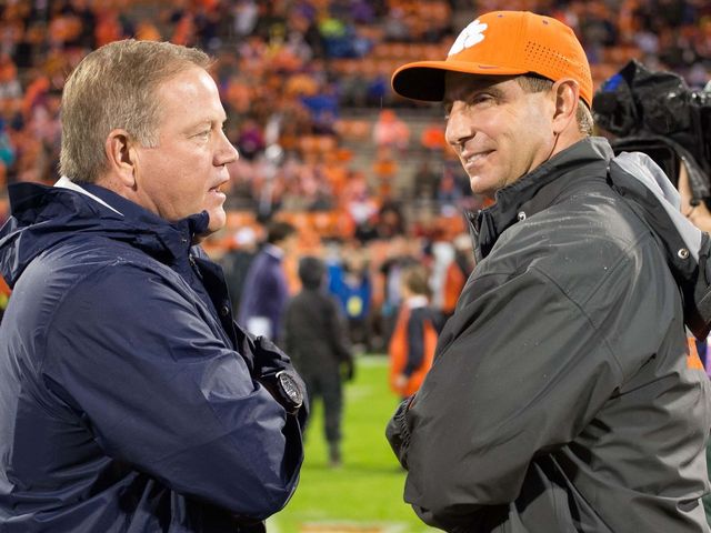 VIDEO: Dabo Swinney's post-game speech cut off, replaced by heaps of awkward