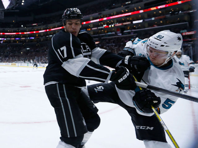 Kings' Lucic receives match penalty for attempting to injure Sharks' Couture