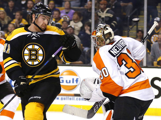 Flyers' Neuvirth leaves game vs. Bruins with undisclosed injury