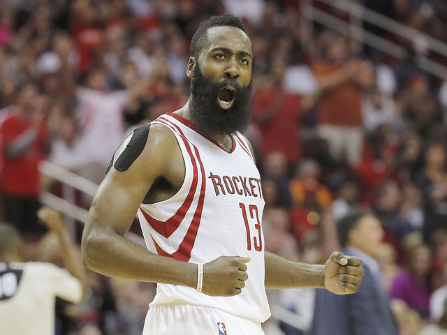 Harden's 46, Howard's 20-20 game carry Rockets past Paul-less Clippers