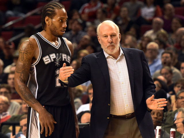 Popovich says Leonard was a big man in college; Leonard disagrees
