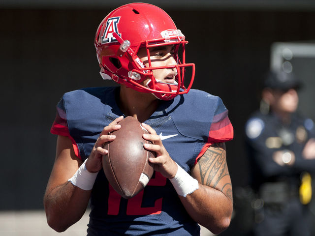 Arizona's Anu Solomon left and didn't return vs. Utah with apparent head injury