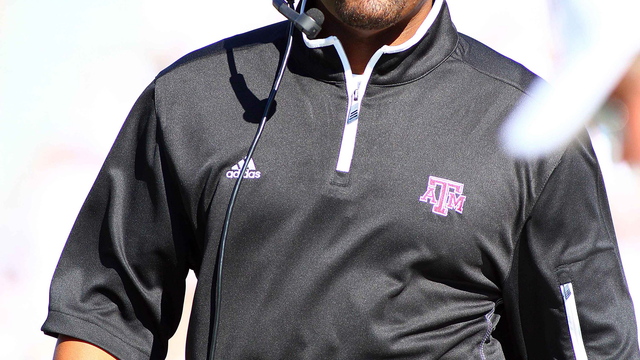 Texas A&M's Kevin Sumlin mum on quarterback situation at SEC Media Days
