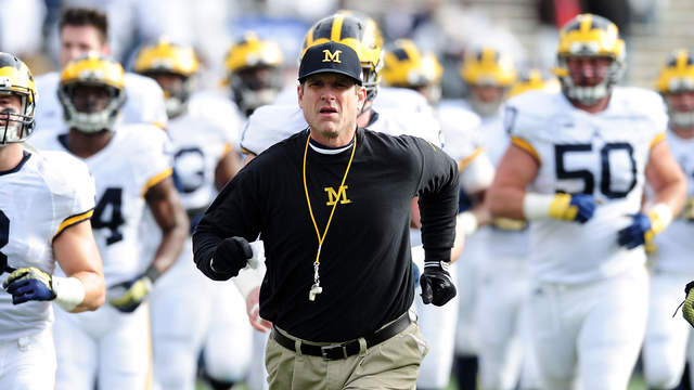 Michigan's Harbaugh: I believe in preserving RBs for NFL