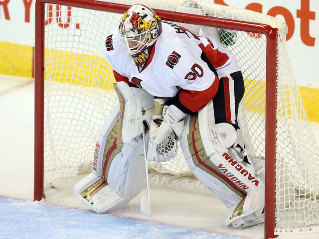 Senators' Hammond injured in loss to Flames