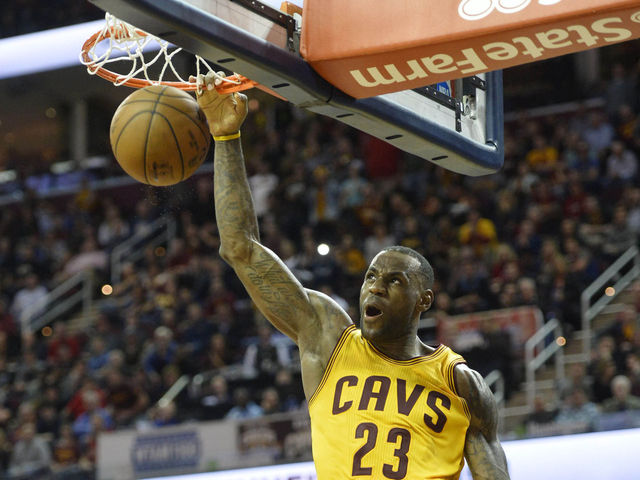 VIDEO: LeBron throws down ridiculous dunk in transition