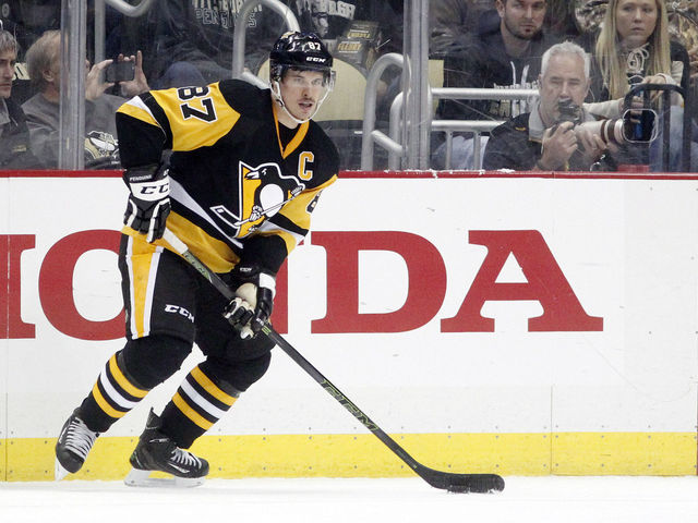 VIDEO: Sidney Crosby goes shelf from improbable angle