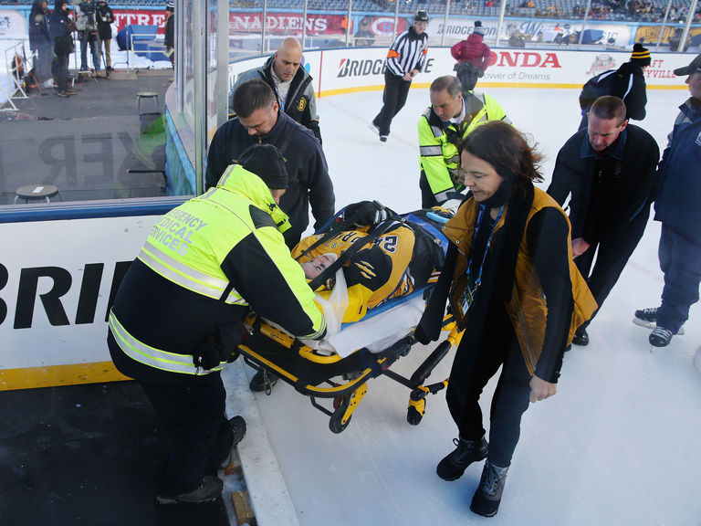 Report Injured women's hockey player remains in Boston hospital