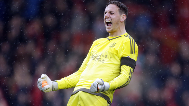 Liverpool recalls 'keeper Danny Ward from Aberdeen loan spell