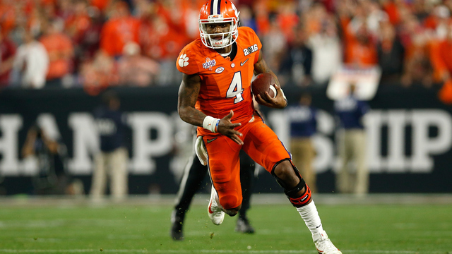 Watson 1st in FBS history to record 1,000 yards rushing, 4,000 yards passing