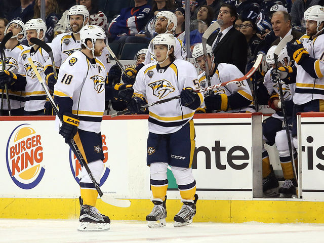 VIDEO: Predators' Fiala collects 1st career goal on 1st shift of season