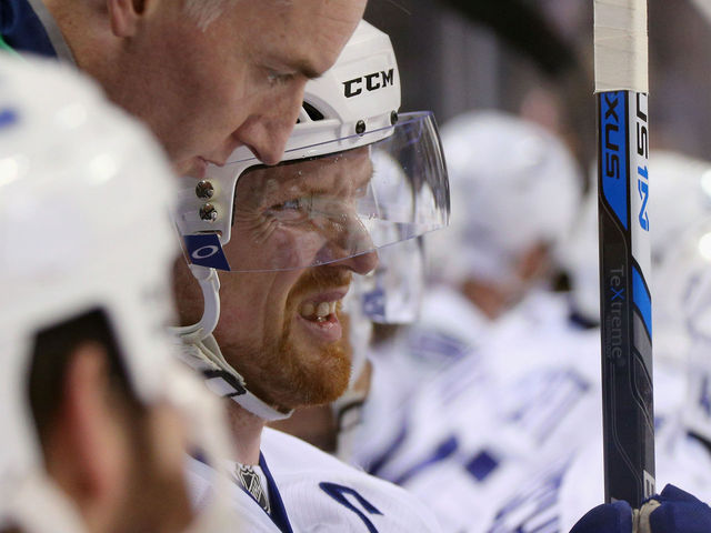 Henrik Sedin lost to upper-body injury, not expected to play Monday