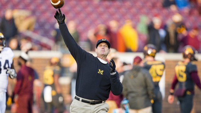PHOTO: Jim Harbaugh watches Netflix, sleeps over at recruit's house