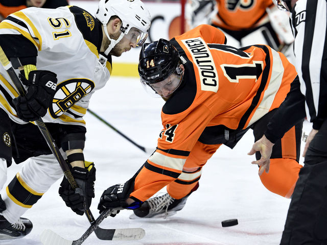 Flyers' Couturier nursing lower-body injury, out vs. Penguins