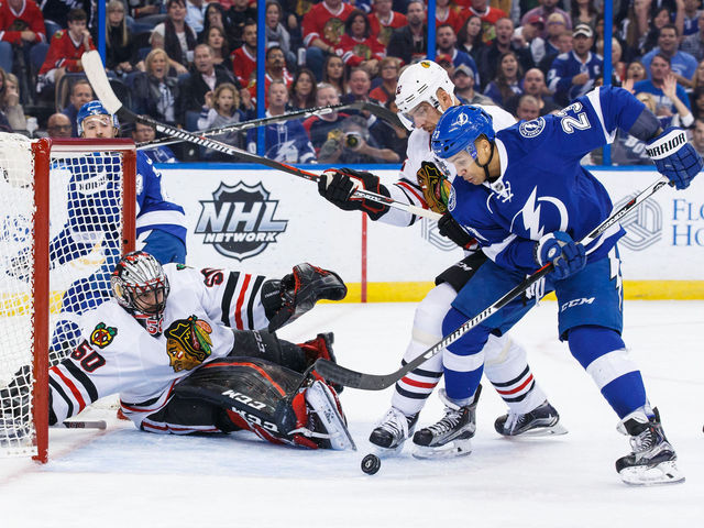 VIDEO: Crawford somehow manages to block Brown's sure thing