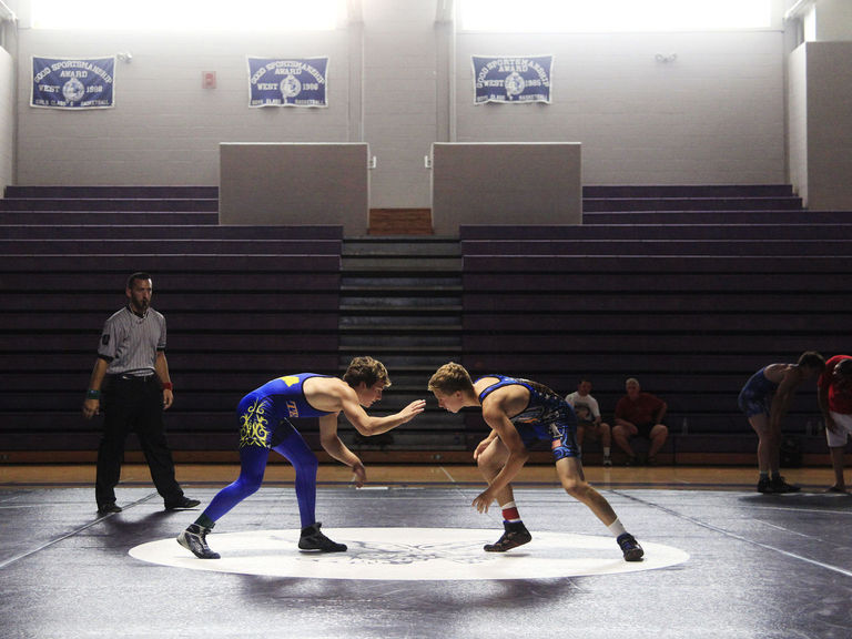 VIDEO Mini wrestler punches twin brother in groin after match