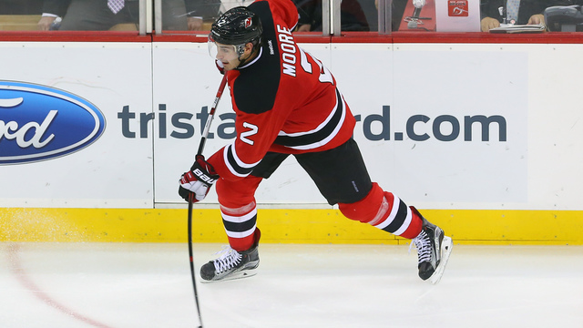 Devils' Moore diagnosed with concussion following hit by Wilson