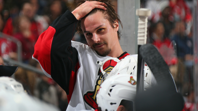 VIDEO: Senators' Karlsson sets up Red Wings' Athanasiou for one-timer goal