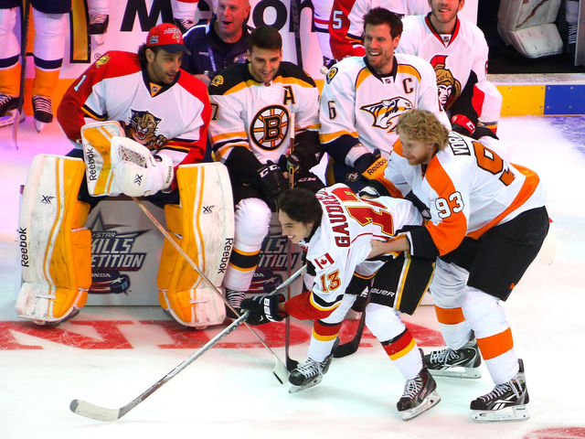 Giordano jokes about one-upping Omark: Maybe we'll light Gaudreau on fire