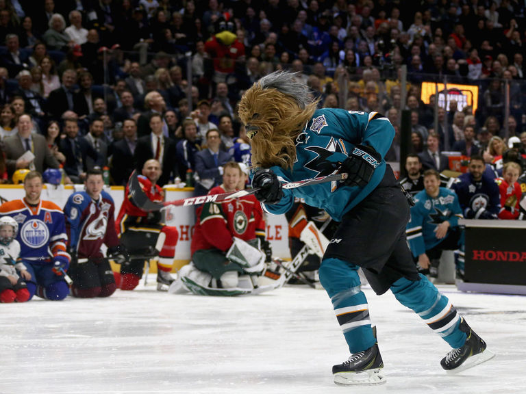 VIDEO: Brent Burns dons Chewbacca mask, scores in Breakaway Challenge ...