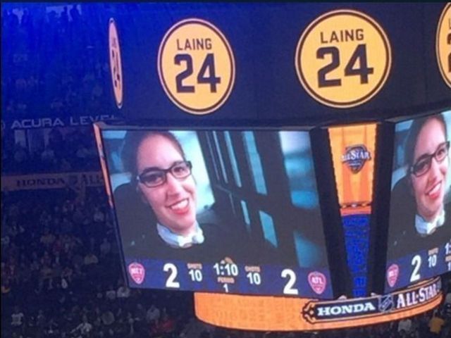 VIDEO: Denna Laing thanks supporters during NHL All-Star game