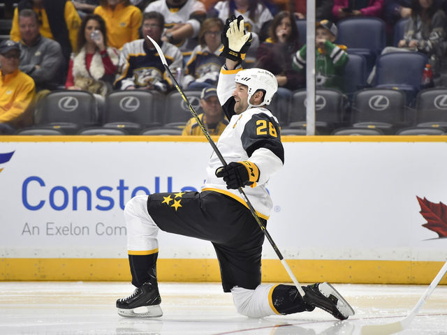 PHOTO: John Scott gets the NHL 17 treatment